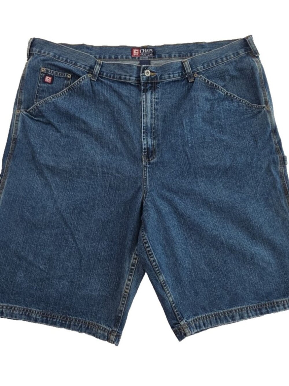 Chaps Ralph Lauren Painters Shorts Mens 46 Med Wash Denim 13" Inseam Classic Fit